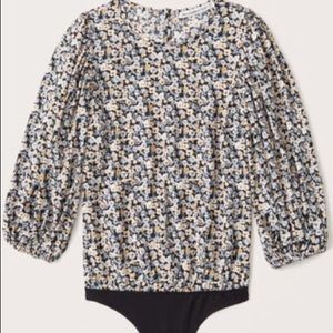 Floral puff sleeve bodysuit